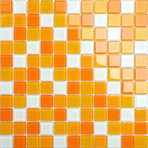 decoración de cocina mosaico naranja
