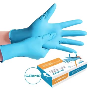 G3 Custom Logo Kitchen Cleanroom Food Grade Blended Nitrile Gloves Powder Free Blue Disposable Synthetic Nitrile Gloves