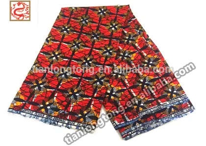 100% cotton holland wax prints fabric 6 yards