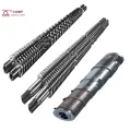 Kraussmaffei KMD70 কনিক্যাল টুইন স্ক্রু ব্যারেল এবং পিভিসি এক্সট্রুশনের জন্য প্লাস্টিক এক্সট্রুডার বাইমেটালিক স্ক্রু