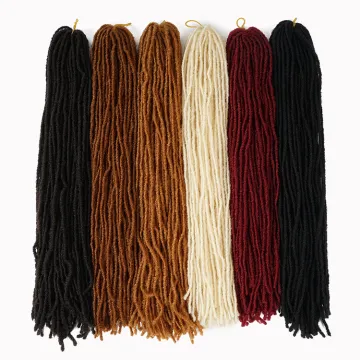 vendors 18 Inch Micro Crochet Hair Braids Straight Goddess Faux Locs Crochet Hair Synthetic Sister Locs Crochet Hair Braids