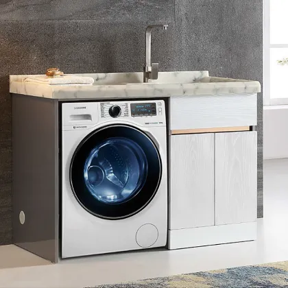 Modern Bathroom Vanity Cabinet with Washing Machine Storage