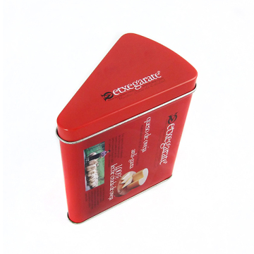 Metalen blikken doos met decoratieve driehoeken voor cadeauverpakking