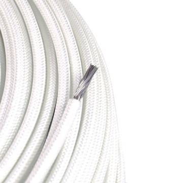 Échantillon gratuit de fil en fibre de verre en fibre de verre en caoutchouc en silicone 4 mm²: un câble d'alimentation à haute température 200C en blanc et rouge