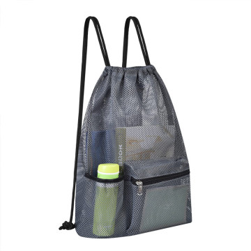 Factory Supply: Cheap Price Polyester Mesh Drawstring Bag for Swimming Storage