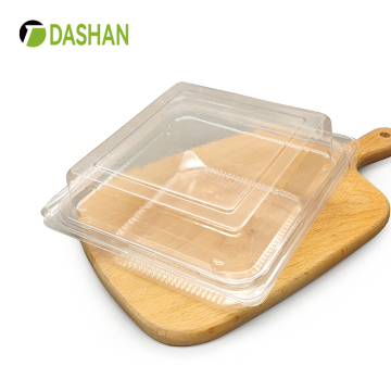 Wadah plastik hewan peliharaan kelas makanan dengan tutup untuk makanan ringan dan makanan penutup
