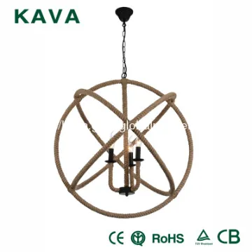 6-lite antique style new retro design hemp rope chandelier