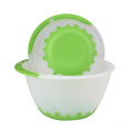 Plastic Mixing Bowl Set With Lid &Non-slip Bottom