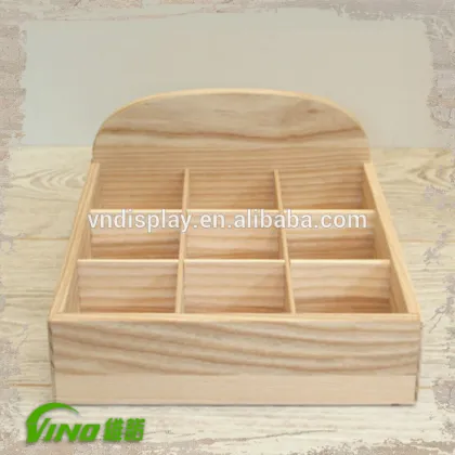 Wood Tea Tray , Tea Display Rack , Compartment Tray