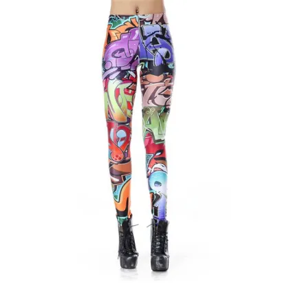New printting girls hot leggings sexy legging 3D printing japanese legging pantyhose jeans leggings