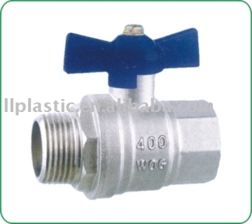 Female-male brass ball valve