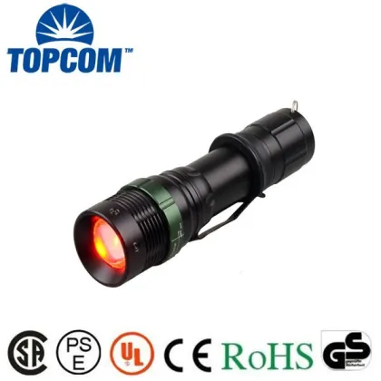 YT-1802R Red Flashlight Fire Emergency Red LED Flashlight