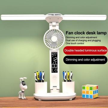 Compact Foldable USB LED Light with Fan and Pen Storage