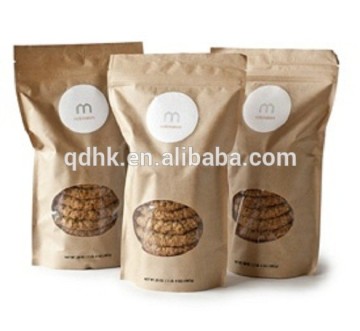 brown kraft paper bags/food packaging paper bags with window