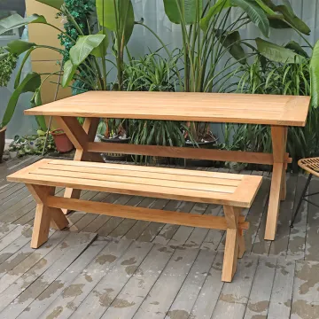 Wood Dining Sets for Hotel Patio: Teak Tables, Chairs & Outdoor Furniture