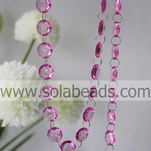 Raffreddare 7 * 18 * 18 MM Crystal Ring Beading String Garland