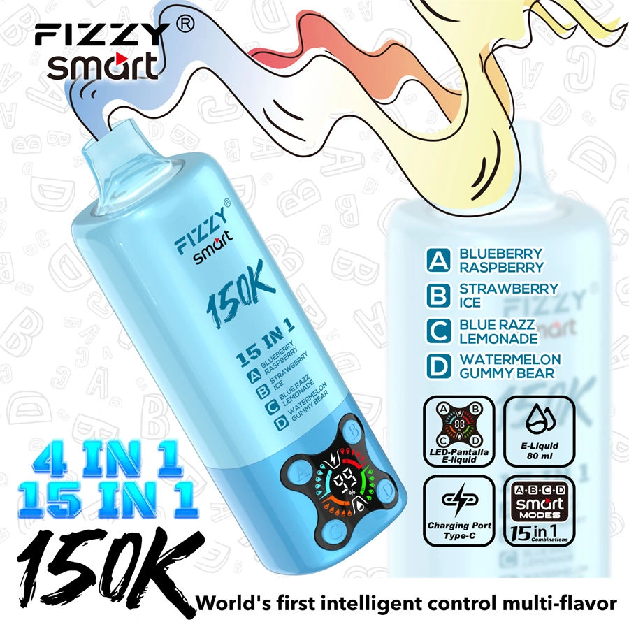 smart vape wholesale Fizzy 150K Puffs Disposable EU Fabrikant fan Sina Colors:Sour 13 Best Vape Brands aurora