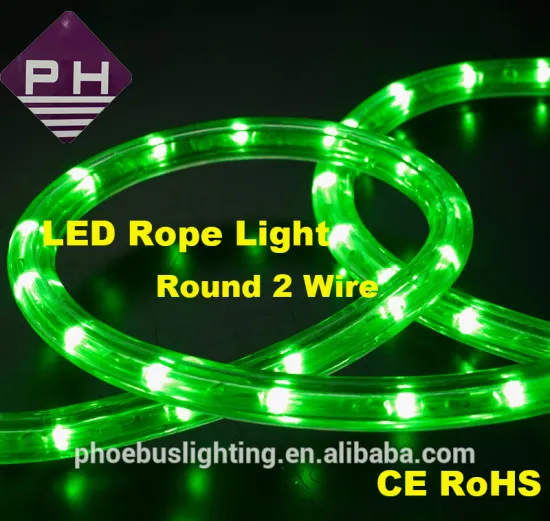 D13mm wedding decoration round 2 wire color changing LED Rope Light