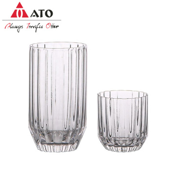 ATO Drinking Juice Glass Transparent Coffee Tea Tumblers