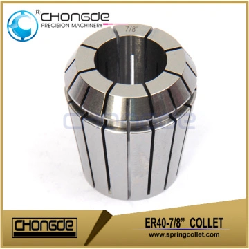 ER40-7//8/" Precision Spring Collet Clamping Range 0.875/"-0.835/"