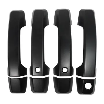 Black 4pcs Door Handle Covers for Mitsubishi L200/L200 Triton 2023-2024 Exterior Accessories with Smart Hole Design