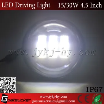 Harley Motorcycle Black Housing 4.5inch 30w Led Fog Lights Led Fog Lamp
