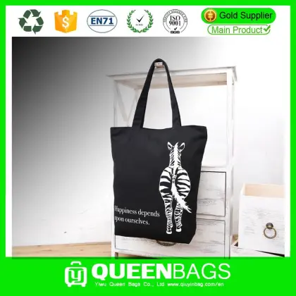 supplier reuseable large strip canvas bag/tote bag canvas/canvas beach bag