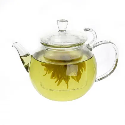 800ml Mouthblown Pretty Pyrex Teapot for Sale