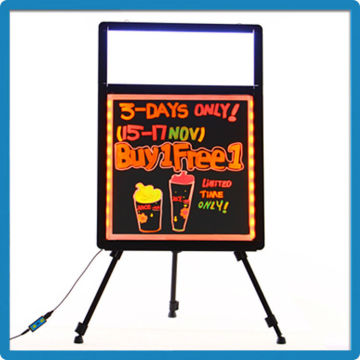 High quality outdoor acrylic panel led illuminated writing board hanging board