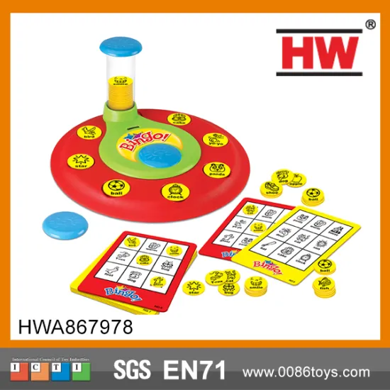 Plastic educational game bingo cards