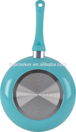 New Arrivel Aluminum Color Non-stick Blue Frying Pan