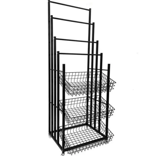 Black Metal Rotating Umbrella Display Stand