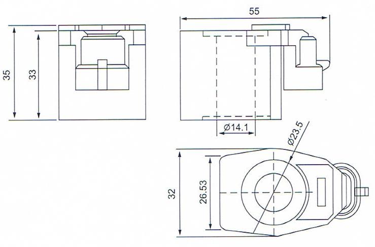 Dimension of BB14135020 Solenoid Coil: