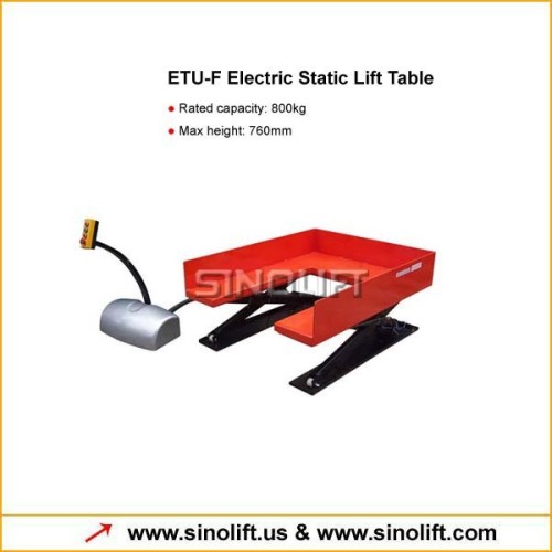 ETU-800F U Type Lift Table For Handling Pallets and Boxes