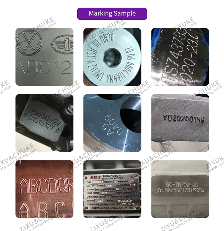 Integrated online pneumatic dot peen marking machine