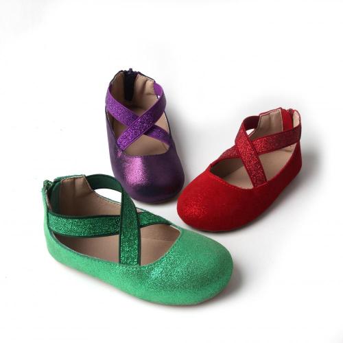 Zapatos de vestir de cuero para niños con tema navideño