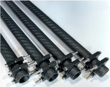 CNC anodized carbon fiber tube aluminum clamp