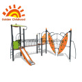 Kids playset climbing net rocks