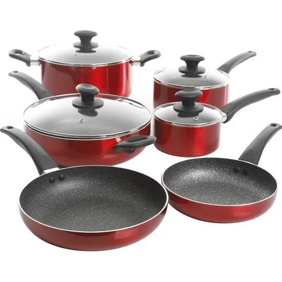 Titanium Cookware Sets: 10 Piece Kitchen Cookpot Camping Pot Set