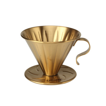 Growador de café de aço inoxidável dourado