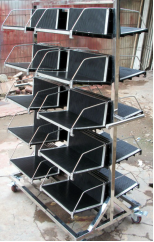 Anti static SMT machine ESD PCB hanging basket cart with 24 hanging basket