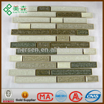 New style strip crystal glass mosaic tile AJ019