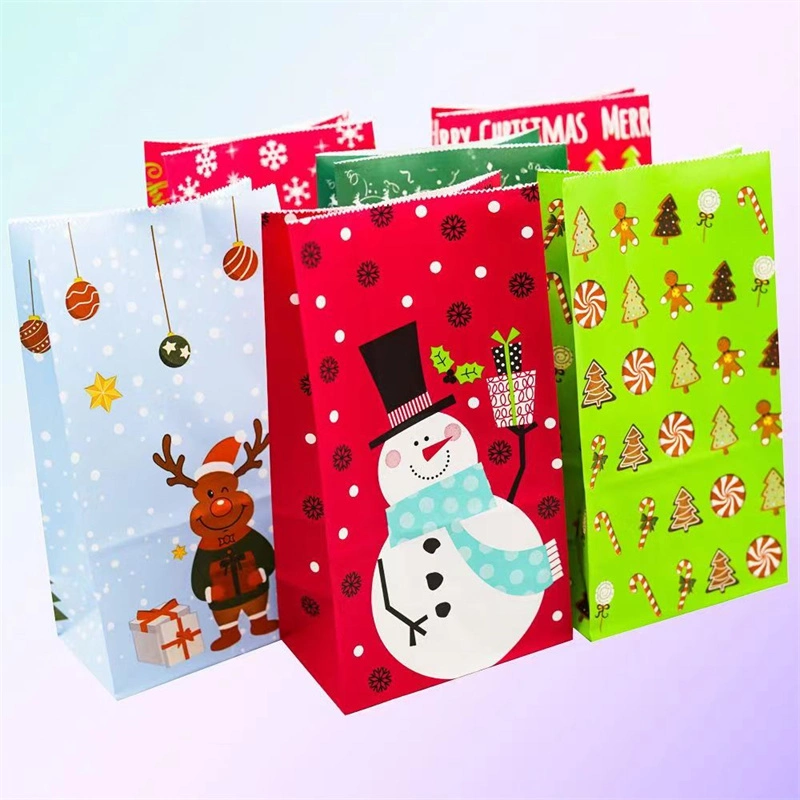 Wholesale Colourful Luxury Print Craft Jewelry Christmas Dress Cardboard Craft Packaging Shopping Kraft Gift Paper Bags