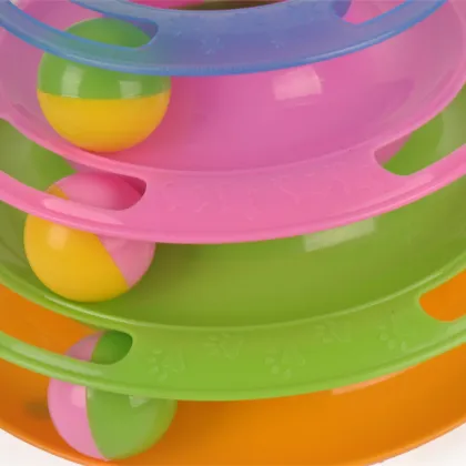 Amzon hot selling Cat tower Intelligence Cat Tracks interactive cat toys with ball