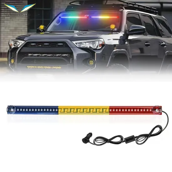 12V 24V 44LED Epoxy Multifunctional Car Strobe Warning Light with Suction Cups