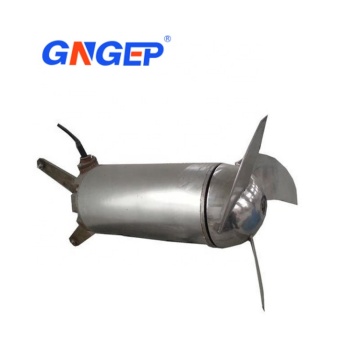 Submersible agitator for wastewater treatment