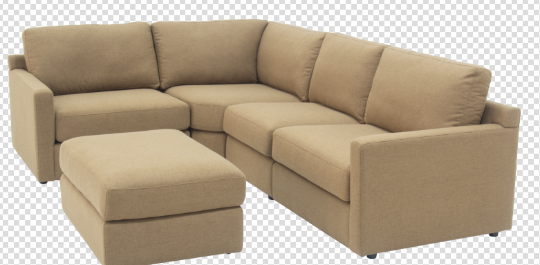 Solid color leather combination sofa