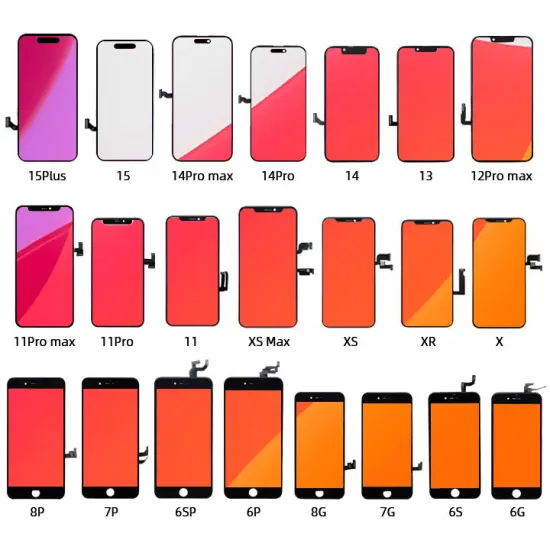 Original LCD Display Screens for iPhone Models: X, XS, Max, XR, 11, 12, 13, 14, 15 Pro, Max, Plus, SE - Replacement and Mobile Phone OLED Pantallas