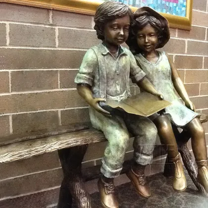 Hot Sale Outdoor lost wax children riding turtle bronze sculpture