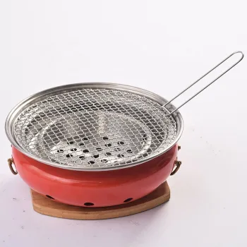 Customized Color Tabletop Charcoal Grill - Portable Cast Iron BBQ Stove